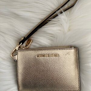 Michael Kors  Jet Set Small Metallic Leather Coin Purse